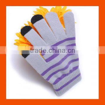 Stripe Knitted Screen Touch IPhone Gloves photo-6