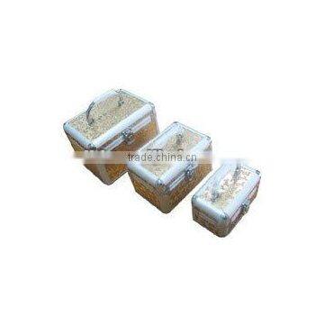 3PCS ALUMINUM COSMETIC BOX SET, JEWELRY BOX SET