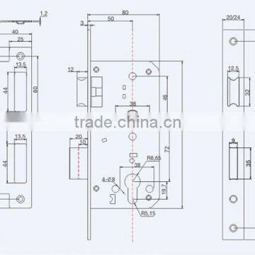 2016 Cheap Price and Good Quality Mortise Lock Body Size 50x72mm photo-2