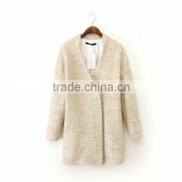 women's cashmere coat New woolen coat woman jacket winter overcoat solid clothes Woollen coat female long outwear