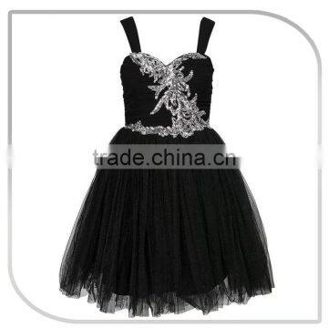 2014 Lades Silver Embroidered Chiffon Embroidered Dress photo-5