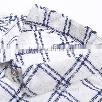 Fashion Mens Casual Shirt 2016 New Style With Plaid Cotton Dress Shirt,short Sleeve Cotton Casual Shirt Design photo-4