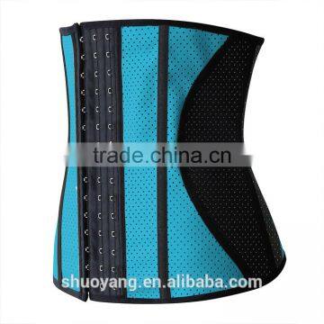 Shuoyang Top Selling High Quality Factory Wholesale Private Label Accept Strong 3 Hooks Mesh Breathable Latex Waist Trainer photo-6