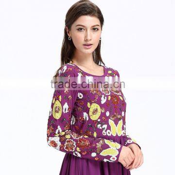 2017 Lady Maxi Beaded and Sequin Long One Piece Latest Design Dress photo-3