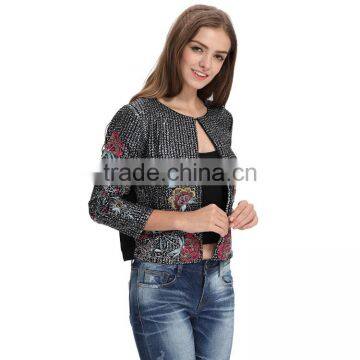 Woman New Fashion Clothing Manufacturer Sequin Beaded Petite Jacket photo-2
