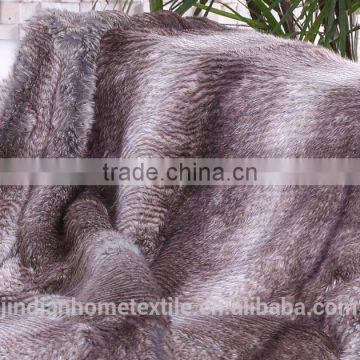 New Style Tip Dyed Faux Fur Blanket Throw Factory Price High Quality Wholesale photo-4