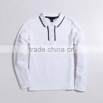 2017 Spring Selling Student Girls' Long Sleeve T-shirt, British Solid Color College Long Sleeve T-shirt photo-5