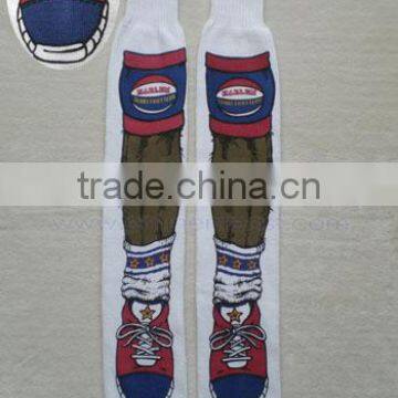 custom silk-screen print sport knee socks