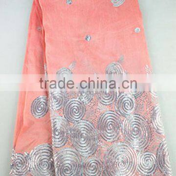 2017 Hot Selling African Raw Silk George Fabric India George Wrappers photo-4