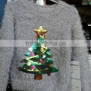 Kids Wholesale Eyelash Knit Christmas Sweater (KS0439) photo-3