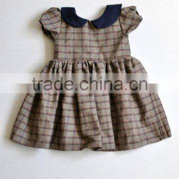 Top Quality Plaid 100% Cotton Summer Baby Girl Dress photo-3