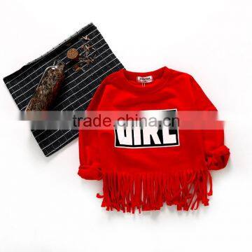 1-6 Years 2017 New Wholesale Autumn Cotton O-Neck Tassel Girls Coats photo-4