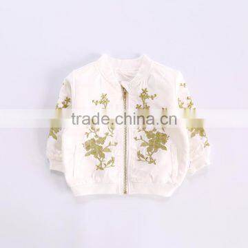 1-6 Years 2017 New Wholesale Autumn Cotton Embroidery Black White Kids Girls Coats (pick Size Color) photo-3
