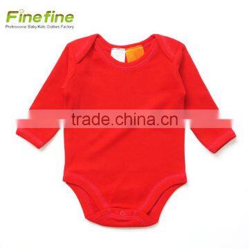 Fall Plain Long Sleeve Baby Clothes Printed White Baby Rompers photo-5