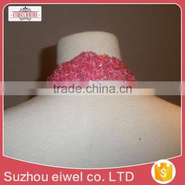 Sleeveless Pink Halter Flower Girl Dress for 9 Years Girl photo-6