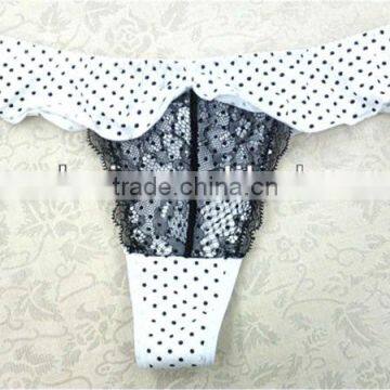 2014 Hot sale sexy g-string.sexy ladies lingerie .chic dot printing panty