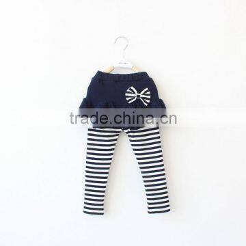 Kids leggings spring girls skirt-pants baby solid cotton stripe girl leggings