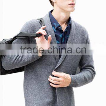 Cool Solid Color Sweater Long Sleeve Knitted Cardigan Men With Best Quality photo-3