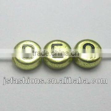 4*7 Solid Color With Black Line Letter Beads