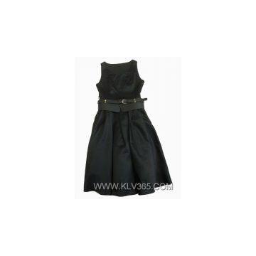 Black Simple Design Women Sleeveless Party Dress photo-2