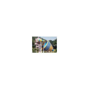 Water Attractions Tornado Slide, Fiberglass Water Slides 14.6m Height Customized