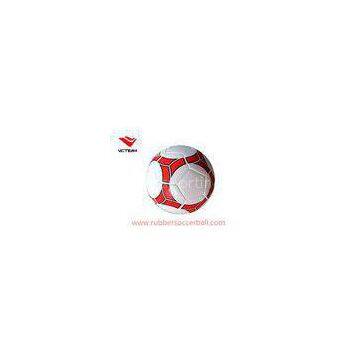 TPU Hand Stitched Soccer Ball Size 5 with rubber bladder , red and white soccer ball