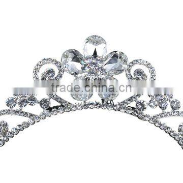 Flowers Rhinestones Headband Crown Hair Combs Bridal Hair Accessories