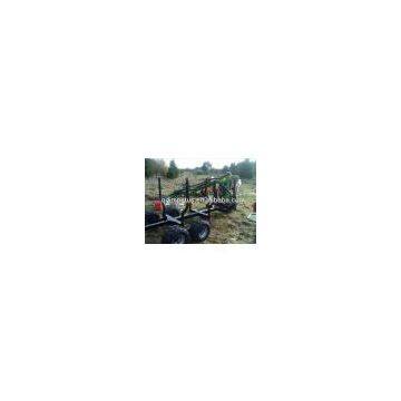 3ton log trailer with crane