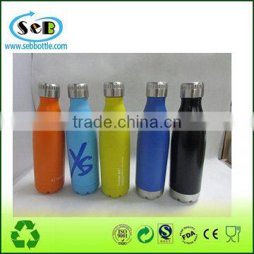 The best selling double wall stainless steel coke bottle vacuum cola bottle with colorful painting