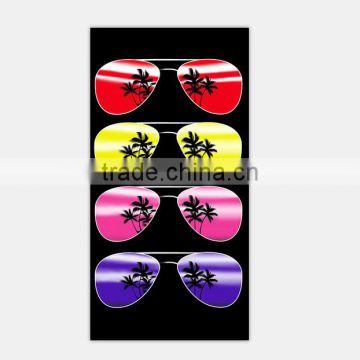 China supplier cotton custom glasses print beach towel