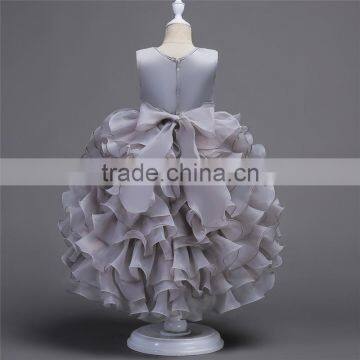 Fashion Kids Teenagers Cake Layered Dress Latest Designs Evening Gowns for Girls photo-5