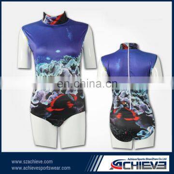 Sublimation swimming wear,OEM customized swimming suit Women Modest Swimwear Beachwear Swimming