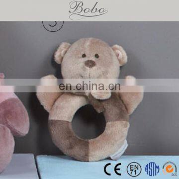 Cute custom baby wrist rattle, plush animal wrist band for baby