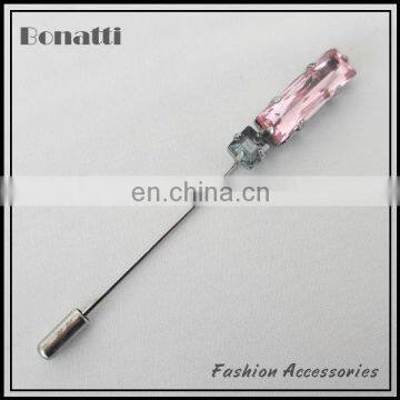 brooch pin with colorful rhinestone