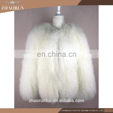 factory price long hair goat fur coat real tibet lamb fur coat