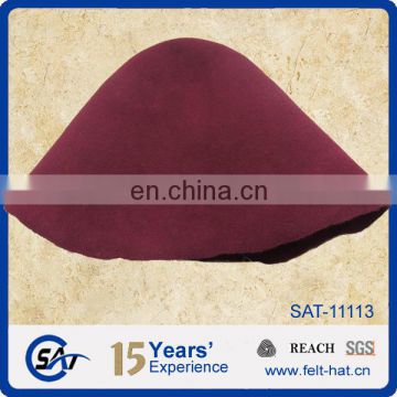 wool felt hat body burgundy