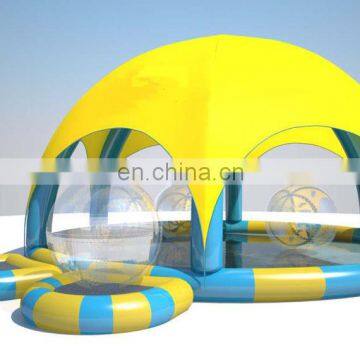 2015 new design inflatabel pool with roof,inflatable donut pool float
