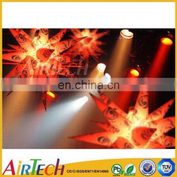 China inflatable lighting decoration Commercial decoration floating lighting star, party inflatable lighting