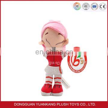 Cute Girl Plush and Stuffed Baby Doll/baby lovely doll/plush pink baby doll