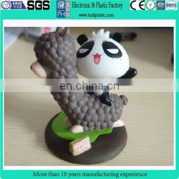 Plastic animal figure/panda cartoon anime figure/plastic cartoon toy