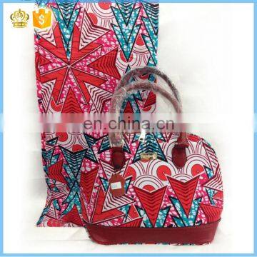 Hot Sales African Handbag Matching Wax Fabric Lady Handbags G15121722