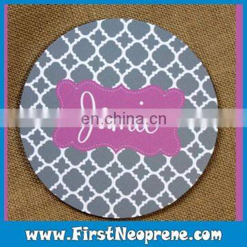 Football Round Shape Customized Name Business Gift Neoprene Coaster photo-2