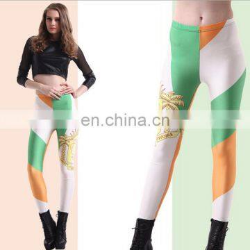 Country Flag Sublimation 3d Digital Custom Printing Women High Waist Leggings photo-5