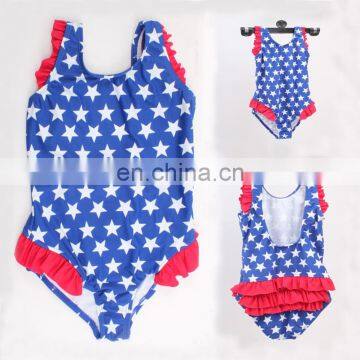 Star Allover-Print Double Neck straps Kids girl Bathing suits