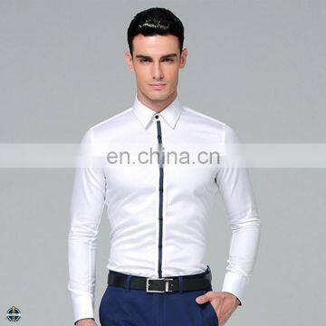 T-MSS559 Office Two Colors Long Sleeve Fitted Dress Shirt for Men