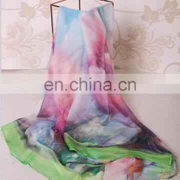 new fashion 100% silk scarf for women lady silk scarf wholesale china