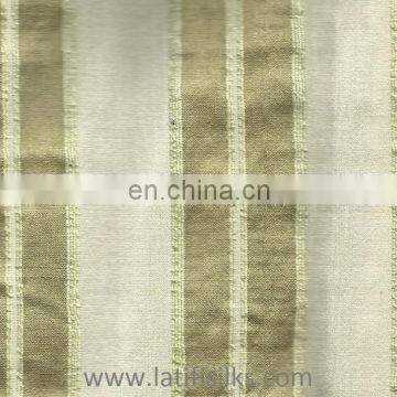 SILK FABRIC GREEN AND CREAM