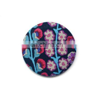 Hot selling floral printing fabric covered pocket mirror