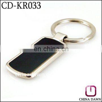 Rectang shape blank metal key chain ring for promotion CD-KR033