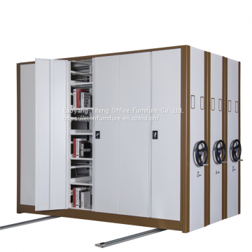 Elegant High Density Office Filing Cabinet Mechanical Mobile Shelving Storage System